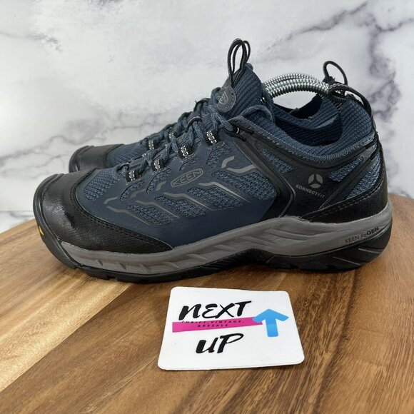 Keen Womens Utility Flint II Navy Safety Steel Toe Work Shoe 7.5 WIDE-NO INSOLES - Picture 1 of 10